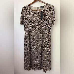 Wednesday’s Girl Maternity Dress cheetah Leopard Print NWT Size 14 NEW